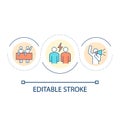 Strike loop concept icon Royalty Free Stock Photo