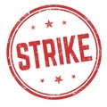 Strike sign or stamp Royalty Free Stock Photo