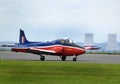 Strikemaster or jet Provost trainer and ground attack vintage jet. Royalty Free Stock Photo