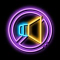 Strikethrough Dynamic neon glow icon illustration Royalty Free Stock Photo