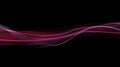 Vibrant Pink Digital Wave Flow Abstract Background with Glowing Dotted Lines and Smooth Energy Curves Royalty Free Stock Photo