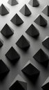 Abstract Black Geometric Pyramids Pattern Background Royalty Free Stock Photo