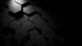 A striking abstract background featuring a dark, textured surface composed of interlocking hexagonal shapes Royalty Free Stock Photo
