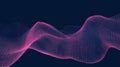 Futuristic Pink Wireframe Wave Grid Abstract Background for Data Visualization and Technology Design Royalty Free Stock Photo