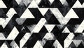 Abstract Geometric Grunge Pattern - Black, White, and Grey Triangles Royalty Free Stock Photo