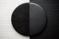 Abstract composition of black and white textures arranged in a circular shape Royalty Free Stock Photo