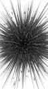 Abstract Dark Spiky Geometric Exploding Sphere Digital Art Royalty Free Stock Photo