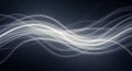 Dynamic luminous wave pattern on a black field Royalty Free Stock Photo