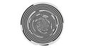 Hypnotic Black and White Spiral Optical Illusion Royalty Free Stock Photo