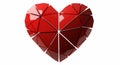 Geometric Red Heart - Abstract Love Concept Royalty Free Stock Photo
