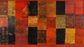 Red Black Gold Abstract Patchwork Rug Texture Good Resolution Stock Photo Royalty Free Stock Photo