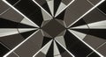 Abstract Geometric Black and White Pattern with Reflective Sharp Lines Royalty Free Stock Photo