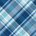 Striking abstract plaid pattern in cool blues and whites. Perfect for textile design, website backgrounds, or modern branding.