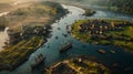 Nordic Invasion: Viking Longships Descend Upon Ancient British Settlement