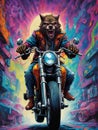 scary wolves is illustrated as a violent motorbike gang riding classic motorbikes