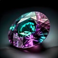 A striking alexandrite gemstone with a mesmerizing color-changing effect Royalty Free Stock Photo