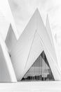 Striking Angular White Modern Architecture in Monochrome