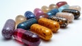 Artistic Array of Speckled and Textured Capsules