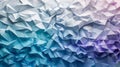 A striking arrangement of squares and triangles in a gradient of cool blues and purples capture the essence of a