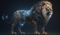 Robotic Lion 3d art