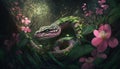 Pink serpent in florest