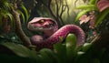 Pink serpent in florest