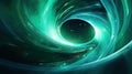Black Hole Event in Vivid Green