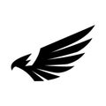 Striking Black Eagle Wing Logo Design on White Background Royalty Free Stock Photo