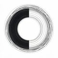 Abstract Black and White Circular Design Royalty Free Stock Photo