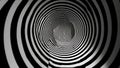 AI Generated Black and White Optical Illusion of Concentric Circles Tunnel ai generated (ai generated) Royalty Free Stock Photo