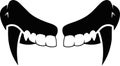 Vampire Fangs Silhouette Icon Royalty Free Stock Photo