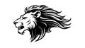 Powerful monochrome vector emblem featuring a stylized lion\'s head with flowing mane vector design Generative AI Royalty Free Stock Photo