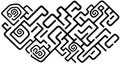 Abstract Tribal Labyrinth Pattern Vector Royalty Free Stock Photo