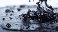 Black liquid splash with dramatic detail Royalty Free Stock Photo