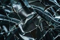 Abstract shattered glass background with sharp edges and intriguing patterns showcasing brokenness Royalty Free Stock Photo
