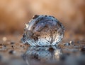 Abstract Shattered Crystal Sphere with Water Droplets Royalty Free Stock Photo