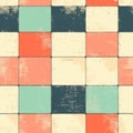 Striking colorful tiled pattern showcasing various shapes and bright colors creating an engaging and decorative visual