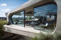 Eco-Friendly Concrete & Glass House: Minimalist Design, City Skyline Views & Rooftop Garden