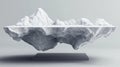 Striking contrast, a white iceberg sculpture on simple black stand in minimalist setting Royalty Free Stock Photo