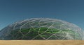 Mars habitat dome growing vibrant green crops Royalty Free Stock Photo