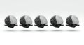 Futuristic Abstract Devices in a Row on White Royalty Free Stock Photo