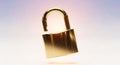 Golden Open Padlock - Security Unlocked Concept Royalty Free Stock Photo