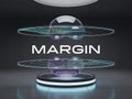Financial Margin Concept: Futuristic Trading Data Visualization Royalty Free Stock Photo
