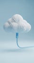 Cloud Computing Connection with Ethernet Cable Royalty Free Stock Photo