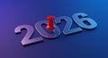 2026 pinned as a future goal and target Royalty Free Stock Photo