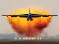 A striking depiction of a B52 bomber in flight Royalty Free Stock Photo