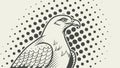 Striking Eagle Head, Halftone Pop Art Style, vector design Generative AI Royalty Free Stock Photo