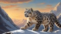 The striking features of a snow leopard
