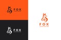 A Striking Fox Logo template