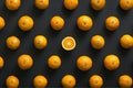 Standout Sliced Orange on Dark Background Royalty Free Stock Photo